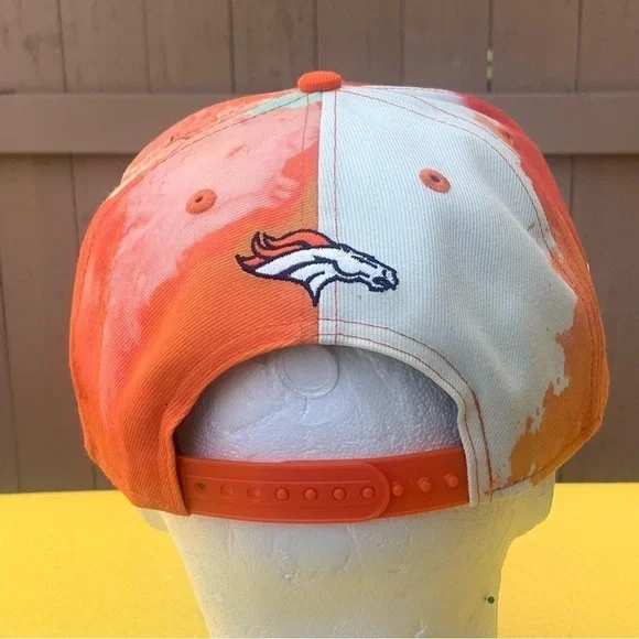 Denver Broncos New Era 2022 Sideline 9FIFTY Ink Dye Snapback Hat - Orange - Picture 5 of 8